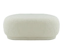 Kael - Contemporary White Sherpa Ottoman