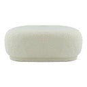 Cynthia - Modern White Fabric + Wood Loveseat