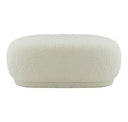 Cynthia - Modern White Fabric + Wood Loveseat