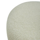 Kael - Contemporary White Sherpa Ottoman