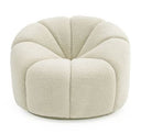 Gadson - Contemporary White Sherpa Ottoman