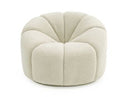 Gadson - Contemporary White Sherpa Swivel Chair Accent Chair