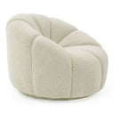 Gadson - Contemporary White Sherpa Ottoman