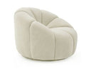 Gadson - Contemporary White Sherpa Swivel Chair Accent Chair