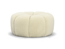 Gadson - Contemporary White Sherpa Ottoman