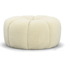 Gadson - Contemporary White Sherpa Ottoman