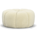 Gadson - Contemporary White Sherpa Swivel Chair Accent Chair