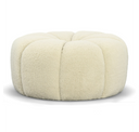 Gadson - Contemporary White Sherpa Swivel Chair Accent Chair