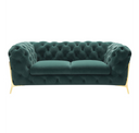 Quincey - Transitional Emerald Green Velvet Chair