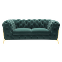 Quincey - Transitional Emerald Green Velvet Chair