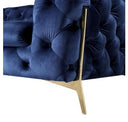 Quincey - Transitional Blue Velvet Chair