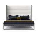 Sogno - Italian Modern Beige Fabric High Headboard Bed