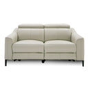 Eden - Modern Grey Leather Loveseat with 2 Recliners