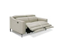 Eden - Modern Grey Leather Loveseat with 2 Recliners