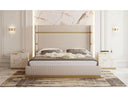 Aspen - Modern Black + Gold Bed + Nightstands