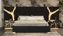 Aspen - Modern Black + Gold Bed + Nightstands
