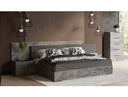 Ferrara - Modern Volcano Oxide Grey Bed with Nightstands