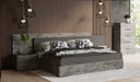 Ferrara - Modern Volcano Oxide Grey Bed with Nightstands
