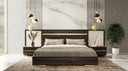 Velondra - Modern Eucalypto + Marble Bed with Two Nightstands