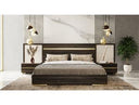 Velondra - Modern Eucalypto + Marble Bed with Two Nightstands