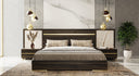Velondra - Modern Eucalypto + Marble Bed with Two Nightstands