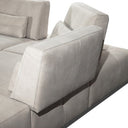 Hollywood - Italian Light Grey Leather LAF Chaise Sectional Sofa