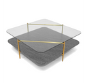 Cari - Glam Gold + Glass End Table