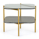 Cari - Glam Gold + Glass End Table