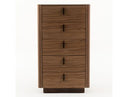 Chelton- Contemporary Walnut and White Ceramic Chest