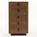 Chelton- Contemporary Walnut and White Ceramic Chest