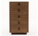 Chelton - Contemporary White Ceramic & Walnut Nightstand