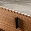 Chelton- Contemporary Walnut and White Ceramic Chest