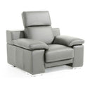 Evergreen Modern Stone Grey Italian Leather Sofa