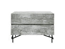 Aria - Italian Modern Multi Grey with texture Nightstand