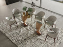 Cleveland - Contemporary Glass and Walnut Dining Table