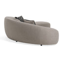 Allis - Glam Grey and Black Fabric Curved Sectional Sofa