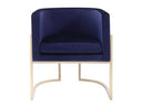 Lindsey Modern White Leatherette & Stainless Steel Bench