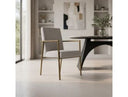 Fairview - Modern Grey & Brass Dining Chair