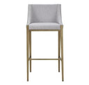 Fairview - Contemporary Grey + Brass Counter Stool