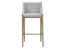 Fairview - Contemporary Grey + Brass Bar Stool
