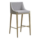Fairview - Contemporary Grey + Brass Bar Stool