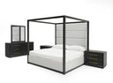 Manhattan - Contemporary Canopy Grey Bed