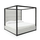 manhattan - contemporary canopy grey bed