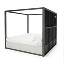 manhattan - contemporary canopy grey bed