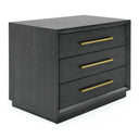 Manhattan - Contemporary Grey and Gold Nightstand