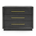 Manhattan - Contemporary Grey and Gold Nightstand