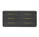 Manhattan- Contemporary Grey and Gold Chest