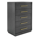 Manhattan- Contemporary Grey and Gold Chest