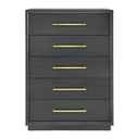 Manhattan- Contemporary Grey and Gold Chest