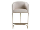 Yukon - Modern Off White Fabric & Brushed Brass Counter Chair